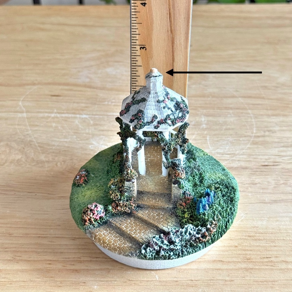 Thomas Kinkade The Hidden Gazebo Painter of Light Candle Topper #9808 VTG 2002 - Picture 8 of 11
